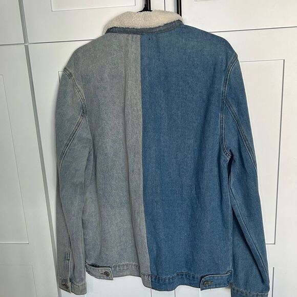 Boohooman Two-Tone Jean Jacket - L - NWT - Picture 3 of 8